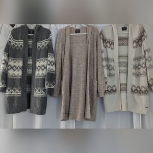 Abercrombie & Fitch Hooded Cardigan Sweater Bundle